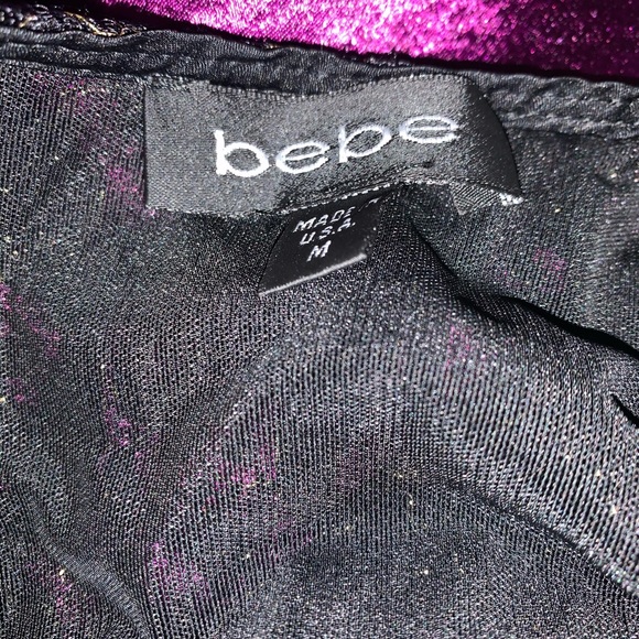 Black Bebe Dress w/ lace and Gold Detail - Picture 4 of 4